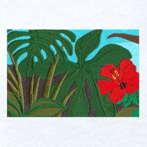 Picture of Tropical Beach Panel 8 Machine Embroidery Design
