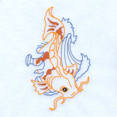 Orange Koi Machine Embroidery Design