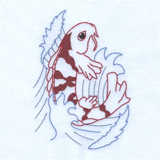 Picture of Red Koi Machine Embroidery Design