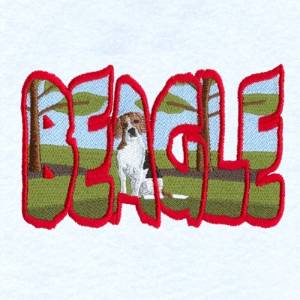 Picture of Beagle Scene Machine Embroidery Design