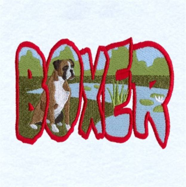 Picture of Boxer Scene Machine Embroidery Design
