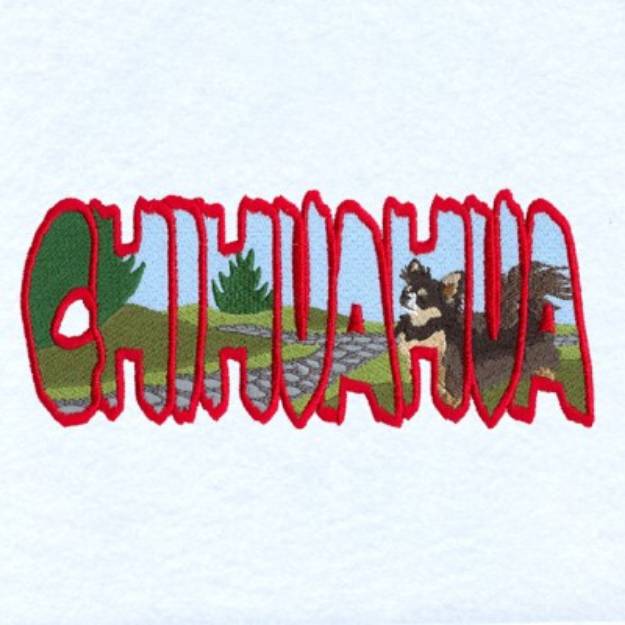 Picture of Chihuahua Scene Machine Embroidery Design