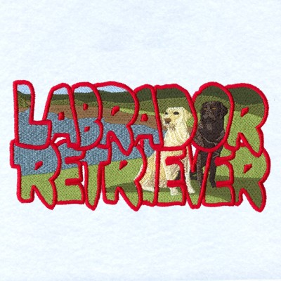Labrador Retriever Scene Machine Embroidery Design