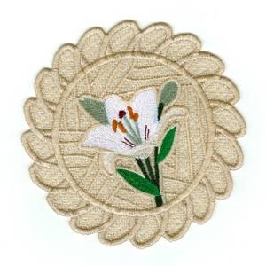 Picture of Lily Doily Machine Embroidery Design