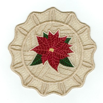 Poinsettia Doily Machine Embroidery Design