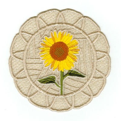 Sunflower Doily Machine Embroidery Design