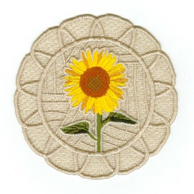 Picture of Sunflower Doily Machine Embroidery Design