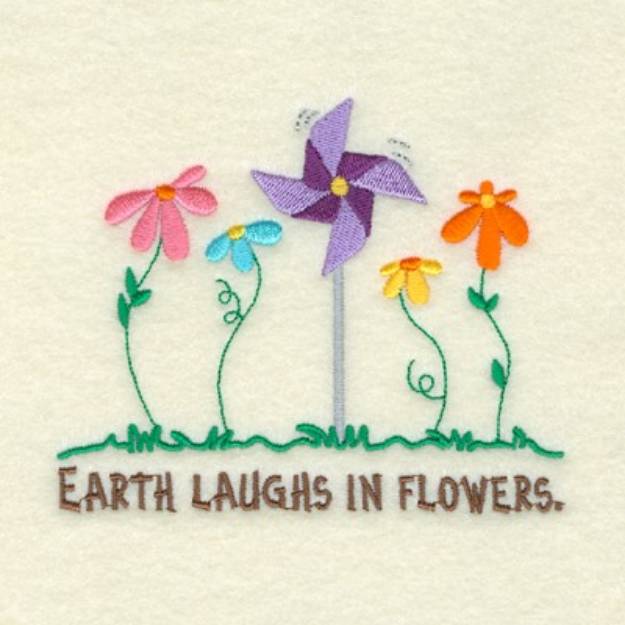 Picture of Earth Laughs in Flowers Machine Embroidery Design