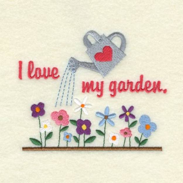 Picture of Love My Garden Machine Embroidery Design