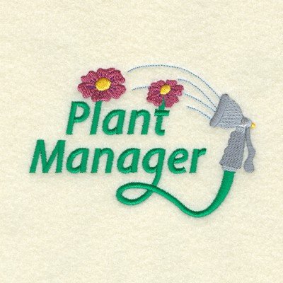 Plant Manager Machine Embroidery Design