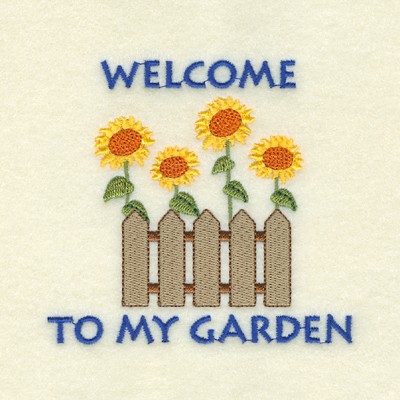 Welcome to My Garden Machine Embroidery Design