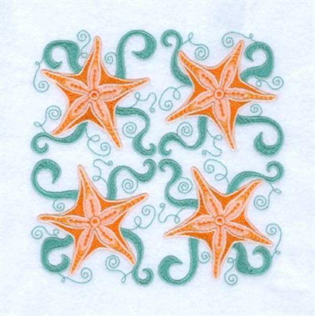 Picture of Jacobean Starfish Machine Embroidery Design