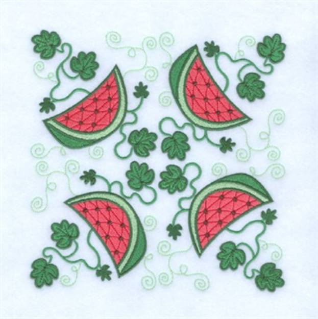 Picture of Jacobean Watermelons Machine Embroidery Design