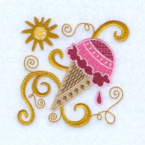 Picture of Jacobean Ice Cream Machine Embroidery Design