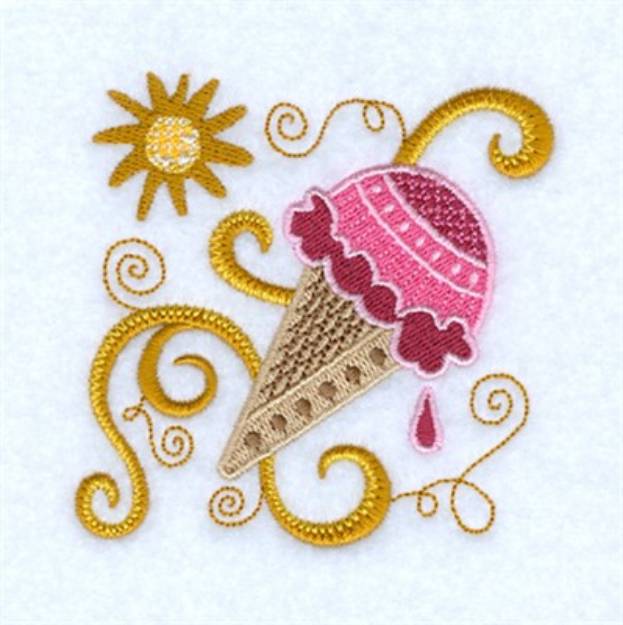 Picture of Jacobean Ice Cream Machine Embroidery Design