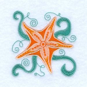 Picture of Jacobean Starfish Machine Embroidery Design