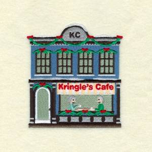Picture of Christmas Village Café Machine Embroidery Design