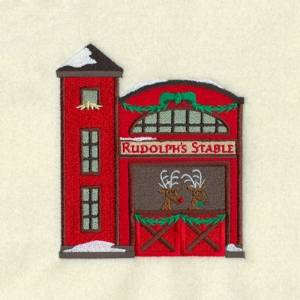 Picture of Christmas Village Stable Machine Embroidery Design