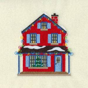 Picture of Christmas Village Home Machine Embroidery Design