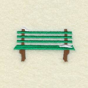 Picture of Christmas Village Bench Machine Embroidery Design