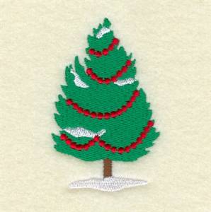 Picture of Christmas Pine Tree Machine Embroidery Design