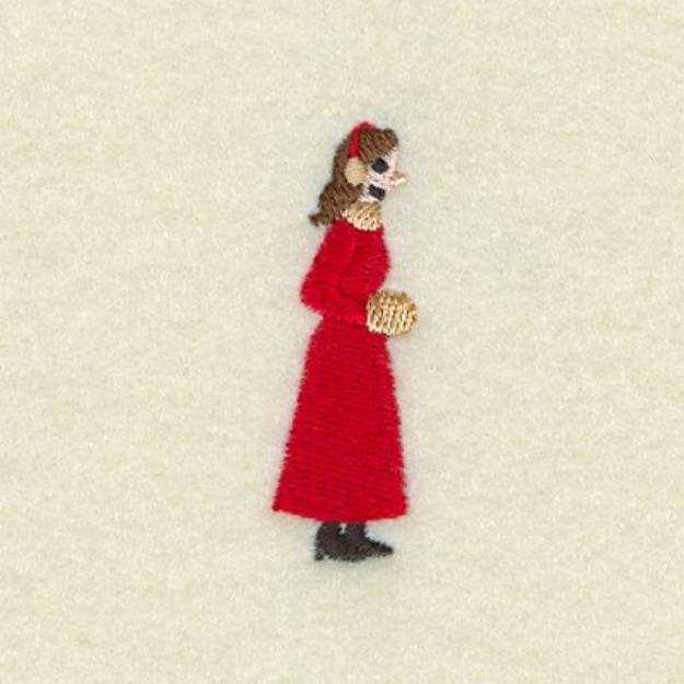 Picture of Christmas Village Woman Machine Embroidery Design