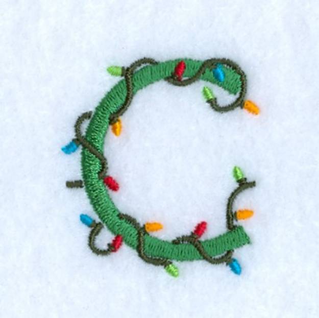 Picture of Christmas Light C Machine Embroidery Design