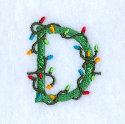 Christmas Light D Machine Embroidery Design