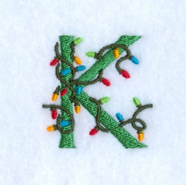 Picture of Christmas Light K Machine Embroidery Design