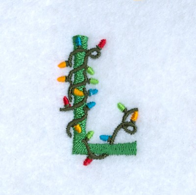 Christmas Light L Machine Embroidery Design