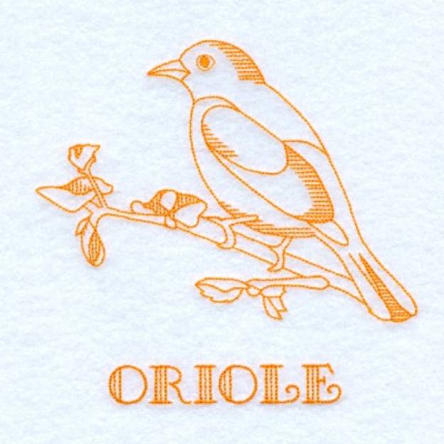 Picture of Oriole Outline Machine Embroidery Design