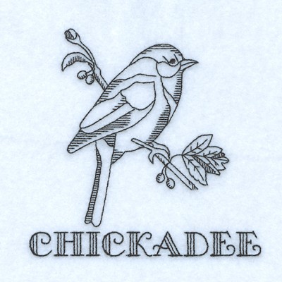 Chickadee Machine Embroidery Design
