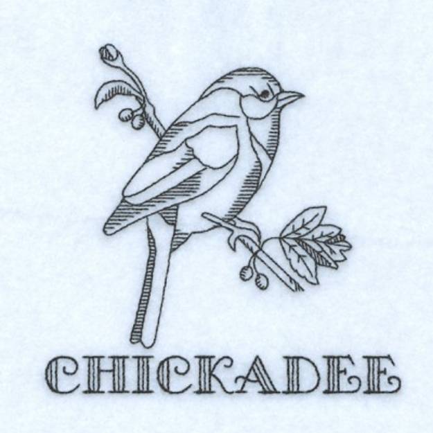 Picture of Chickadee Machine Embroidery Design