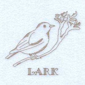 Picture of Lark Outline Machine Embroidery Design