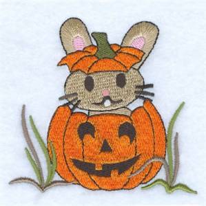 Picture of Rabbit In Pumpkin Machine Embroidery Design