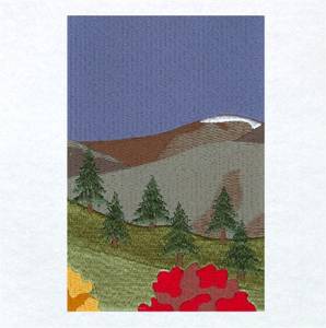 Picture of Fall Cabin Panel 2 Machine Embroidery Design