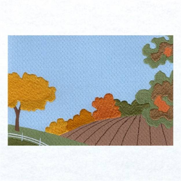Picture of Fall Barn Panel 2 Machine Embroidery Design