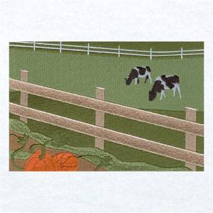 Picture of Fall Barn Panel 4 Machine Embroidery Design