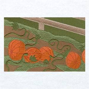 Picture of Fall Barn Panel 8 Machine Embroidery Design