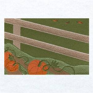Picture of Fall Barn Panel 9 Machine Embroidery Design