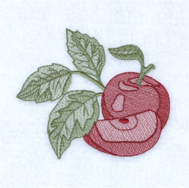 Picture of Fall Apple Toile Machine Embroidery Design