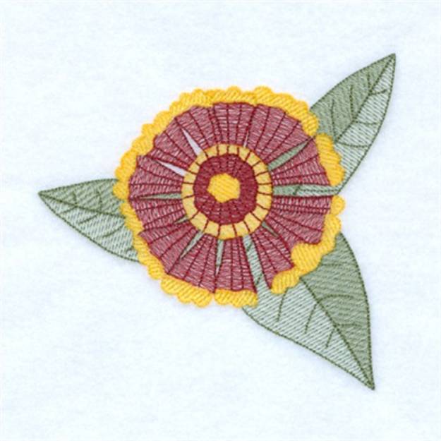 Picture of Fall Helenium Toile Machine Embroidery Design