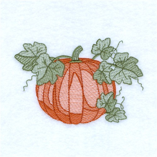 Fall Pumpkin Toile Machine Embroidery Design