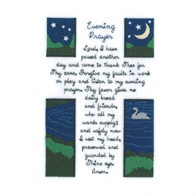 Picture of Evening Prayer Machine Embroidery Design