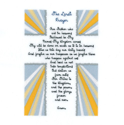 The Lords Prayer Machine Embroidery Design