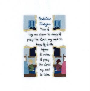 Picture of Bedtime Prayer Machine Embroidery Design