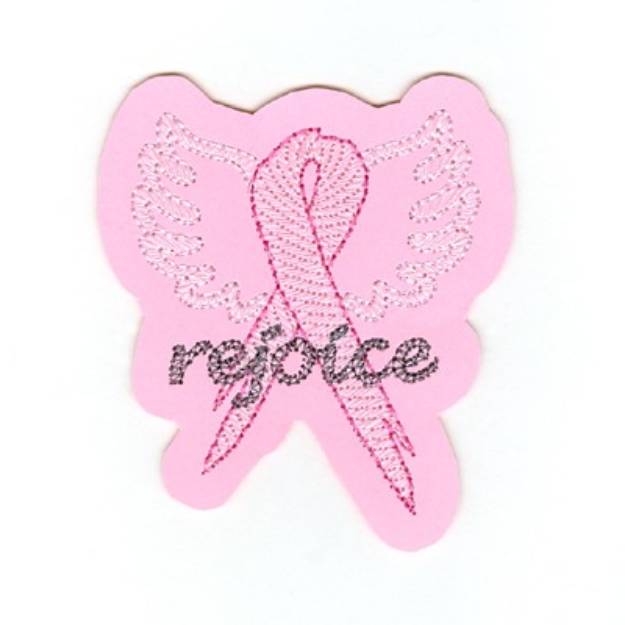 Picture of Breast Cancer Rejoice Machine Embroidery Design