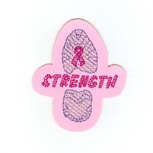 Picture of Breast Cancer Strength Machine Embroidery Design