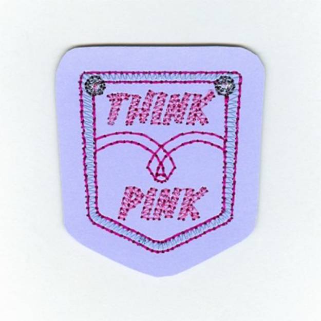Picture of Think Pink 2 Machine Embroidery Design