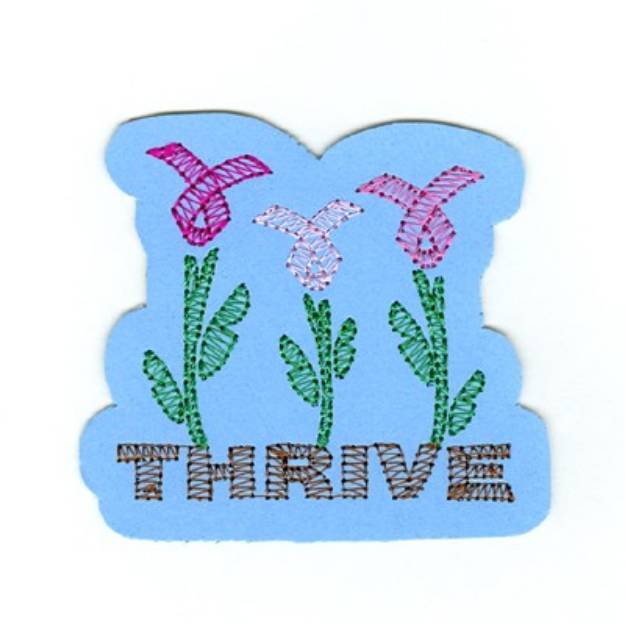 Picture of Breast Cancer Thrive Machine Embroidery Design